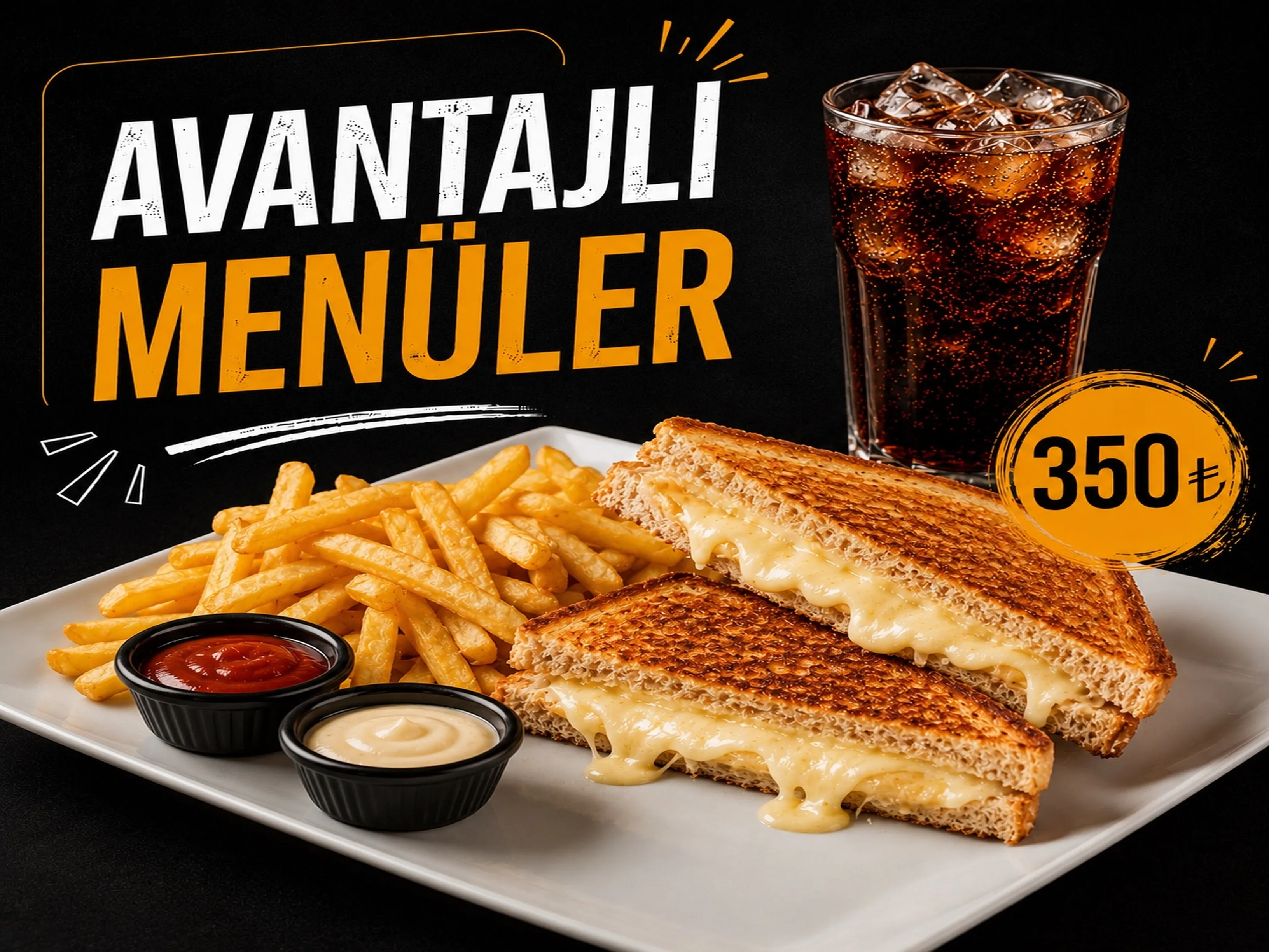 Kaşarlı Tost Menü